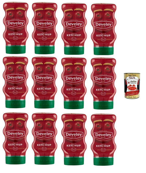Italian Gourmet E.R. Salsas Tomaten-Ketchup-Sauce Wiederverschließbare Verpackung 12x 250ml + Italian Gourmet polpa 400g 8032804040014