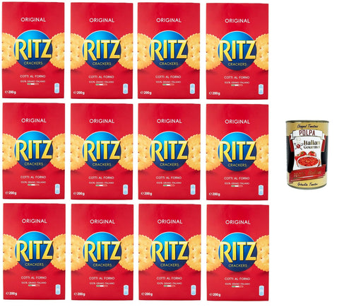 Italian Gourmet E.R. Salzgebäck Saiwa Salatini Ritz Astucciati, Brezeln Ritz verpackt, 12x 200g+ Italian Gourmet polpa 400g 8032804040014