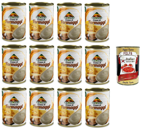 Italian Gourmet E.R. Saucen Serbosco Crema di Formaggi, Käsesauce, 12x400gr + Italian Gourmet polpa 400g 8032804040014