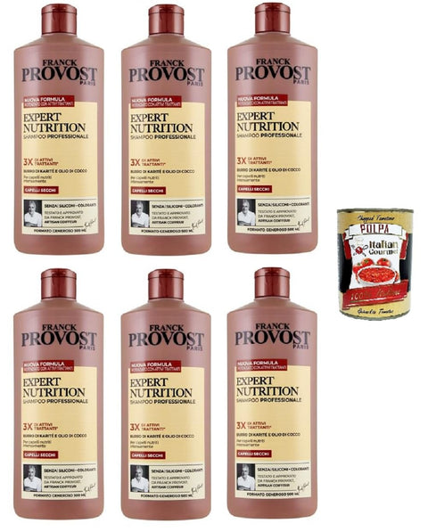 Italian Gourmet E.R. Shampoos Franck Provost Expert Nutrition Profi-Shampoo 6x 500 ml+ Italian Gourmet polpa 400g 8032804040014