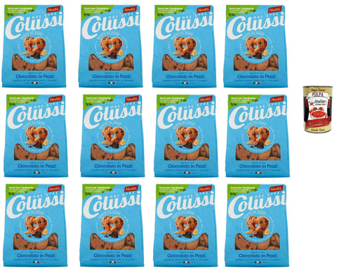 Italian Gourmet E.R. Snack Kuchen & Backwaren Colussi Biscotti con Cioccolato in Pezzi , Kekse mit Schokolade in Stücken, Biscuits 12x 500 g + Italian Gourmet polpa 400g 8032804040014