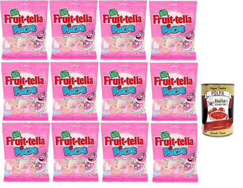 Italian Gourmet E.R. Snack Kuchen & Backwaren Fruittella Pinkis, Caramelle gommose con succo di frutta e aromi naturali, Gummiband mit Fruchtsaft und natürlichen Aromen, 12x 90g + Italian Gourmet polpa 400g 8032804040014