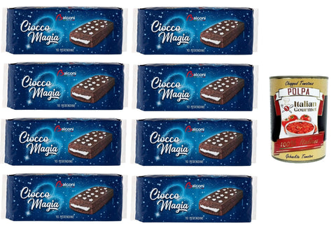 Italian Gourmet E.R. Snacks BALCONI Ciocco Magia Merendine Chocolate Magic Snacks 8x280gr + Italian Gourmet polpa 400g 8032804040014