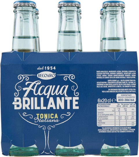 Italian Gourmet E.R. Tonic Water SanPellegrino Recoaro Brilliant Water, 24 x 200 ml+ Italian Gourmet Polpa 400g 8008720081011