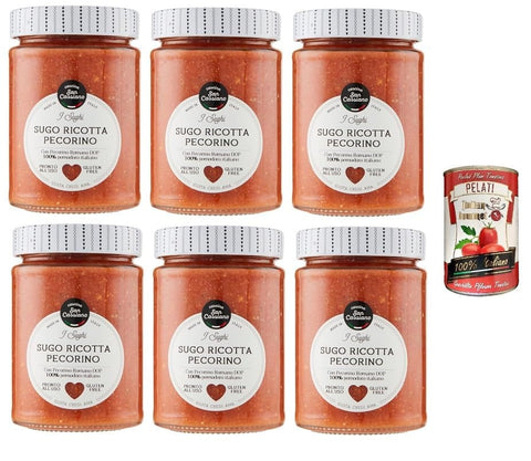 Italian Gourmet Fertiggerichte 6x CASCINA SAN CASSIANO Ricotta-Pecorino-Sauce 290gr+ Italian Gourmet pelati 400gr 8015312775173