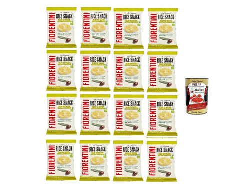 Italian Gourmet Flips Fiorentini gli Originali Rice Snack Olio di Oliva Extravergine the Original Rice Snack Natives Olivenöl Extra 16x40 g+ Italian Gourmet polpa 400g 8032804040014