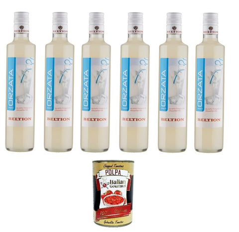 Italian Gourmet Fruchtsäfte Beltion Orgeat Sirup 6x 500ml + Italian Gourmet Polpa di Pomodoro 400g 8003695003020