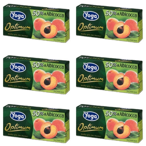 Italian Gourmet Fruchtsäfte Yoga Optimum Pesca italienisch Fruchtsaft fruit juice Pfirsich 3x200ml brik
