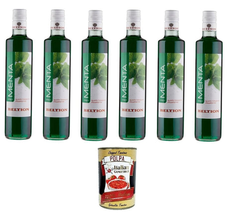 Italian Gourmet Getränke, Kaffee & Tee Beltion sciroppo di Menta Minzsirup 6x 500ml+ Italian Gourmet Polpa di Pomodoro 400g 8003695003013