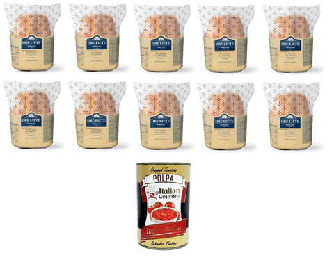 Italian Gourmet Halva Ore Liete Perugia 1907 Pandorino classico Celofan klassisches Pandorino-Celofan 10x80gr + Italian Gourmet polpa 400g 8032804040014