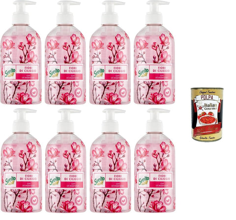 Italian Gourmet Handspülmittel Svelto Ai Fiori di Ciliegio Detersivo Piatti E Stoviglie Kirschblüten-Spülmittel 8x 450 ml+ Italian Gourmet polpa 400g 8032804040014