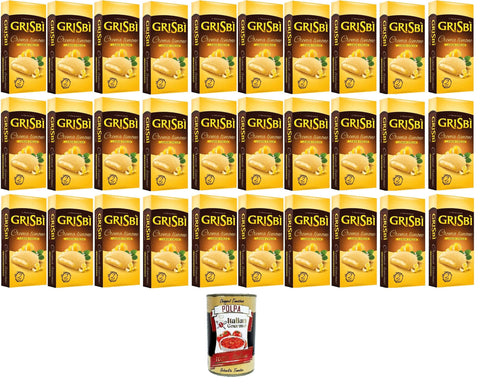 Italian Gourmet Kekse Grisbi Zitrone Einzeldosispackung mit 2 Keksen Box mit 30 Stück+ Italian Gourmet Polpa 400g 8032804040014