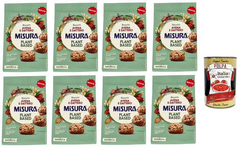 Italian Gourmet Kekse Misura, Naturìcca Plant Based biscotti avena e dattero,Naturìcca Plant Based Hafer- und Dattelkekse 8x 260 g+Italian Gourmet polpa 400g 8032804040014