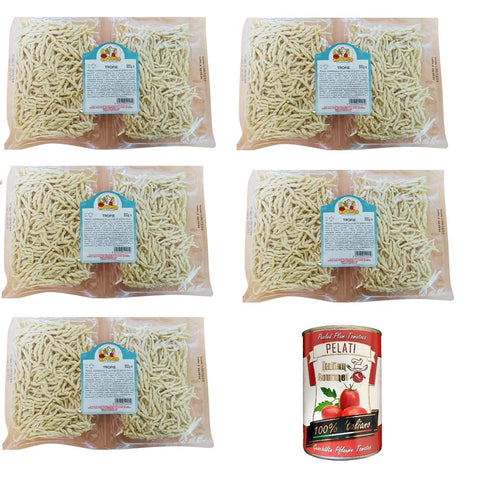 Italian Gourmet Koch- & Backzutaten Le Vie del Grano- Trofie Mit Hartweizengrieß stabilisierte Nudeln 5x 500gr + Italian Gourmet pelati 400g 8388766535601