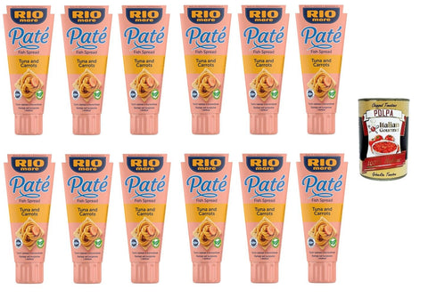 Italian Gourmet Koch- & Backzutaten Rio Mare- Patè Tonno e Carote Thunfisch-Karotten-Patè 12x100gr + Italian Gourmet polpa 400g 8032804040014