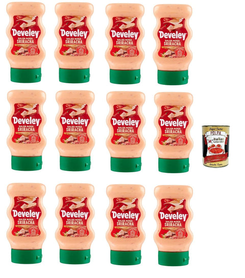 Italian Gourmet Koch- & Backzutaten Salsa Rosa Sriracha Leicht scharf Squeeze 12 x 250g+ Italian Gourmet Polpa 400g 8032804040014