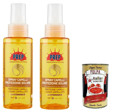Italian Gourmet Körpersonnenschutz Prep Dermoprotective Haarspray Sonnenschutz SPF 10 2x100 ml+ Italian Gourmet polpa 400g 8032804040014