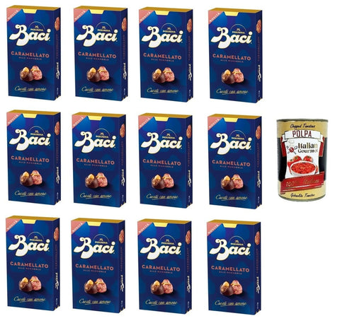 Italian Gourmet Nougat Baci Perugina Bijou Caramellato alle mandorle Karamellisierte Mandeln 12x 200gr + Italian Gourmet polpa 400g 8032804040014