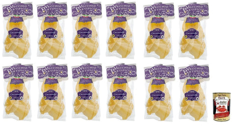 Italian Gourmet Nudeln & Pasta 12x Il Vecchio Pastificio di Gragnano Pasta Caccavelle,Gragnano IGP-Nudeln aus Hartweizengrieß von höchster Qualität 500g + Italian Gourmet Polpa di Pomodoro 400g Dose 8033406260978