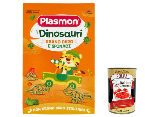 Italian Gourmet Nudeln & Pasta 6x Plasmon pasta i Dinosauri Grano Duro e Spinaci 250 g + Italian Gourmet polpa 400g 8001040421000