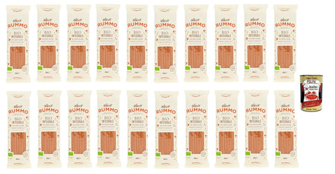 Italian Gourmet Nudeln & Pasta Rummo Pasta Integrale Spaghetti Grossi N° 5, Vollkornnudeln Nudeln Vollkorn Italienische Pasta 20x 500g + Italian Gourmet polpa 400g 8032804040014