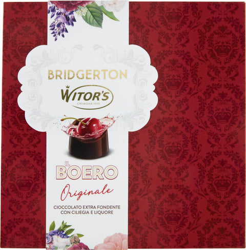 Italian Gourmet Praline Witor's Il Boero Originale Extra Dunkle Schokolade mit Kirsche und Likör 200g Packung 8003535079932