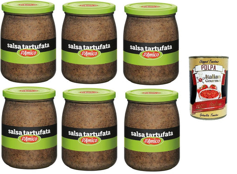 Italian Gourmet Salsas D'Amico Professional Salsa Tartufata Trüffelsauce 6x 500gr + Italian Gourmet polpa 400g 8032804040014
