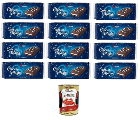 Italian Gourmet Snacks BALCONI Ciocco Magia Merendine Chocolate Magic Snacks 12x280gr + Italian Gourmet polpa 400g 8032804040014