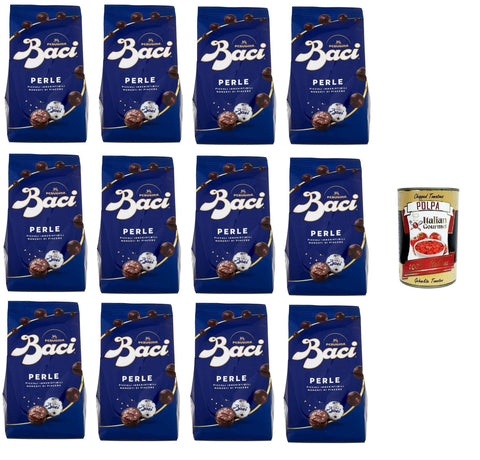 Italian Gourmet Sortimentpackungen Baci Perugina PERLE kleine Freuden mit einzigartigem Geschmack 12x 154gr + Italian Gourmet polpa 400g 8032804040014