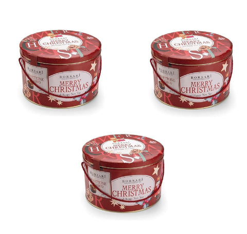 Italian Gourmet Stollen 3x Borsari Panettone In Latta Merry Christmas Panettone in der Dose Frohe Weihnachten 1kg