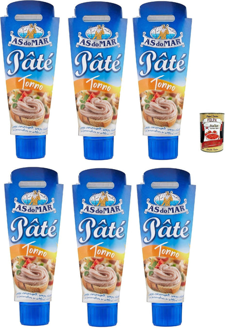 Italian Gourmet Thunfisch AS do MAR Patè Tonno Thunfischcreme 6x 100g Streichfähige + Italian Gourmet plpa 400g 8032804040014