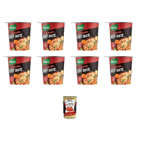 Knorr Nudeln & Pasta Knorr Asia Noodles MANZO Beef Taste 8x 63 g  + Italian Gourmet polpa 400gr