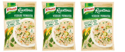 Knorr Reisgerichte 3x Knorr Risotto primavera Reis Frühling 175g 100% italienisch Fertiggerichte 8000840020130