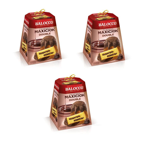 Latte Balocco Kategorien 3x Balocco Pandoro Maxiciok Double con Cioccolato al Latte e Cioccolato Fondente Weihnachtssüßigkeiten mit Milchschokolade und dunkle Schokolade 800g 8001100067070