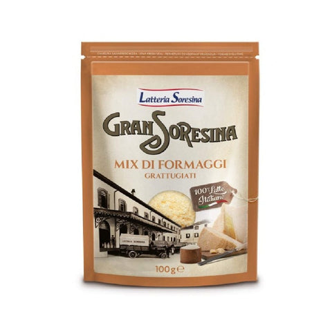 Latteria Soresina Käse Gran Soresina Mix di formaggi grattugiati Mischung aus geriebenem Käse 100gr 8004673110167