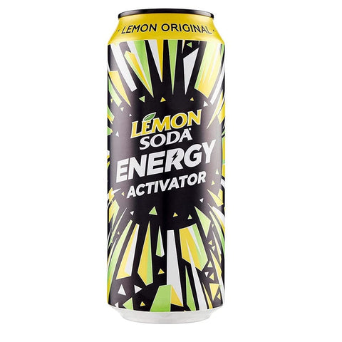 Lemonsoda Energy Drinks 48x Lemonsoda Energy Drink activator Energiegetränk Lemon original Zitronen 500ml alkoholfreies Getränk Sportgetränke 8057192002703