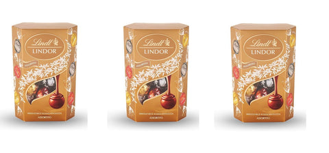 Lindor Vielfaltspackungen 3x Lindt Lindor Box Assortito Pralinen mit milch / weiße / dunkle Schokolade 200g 8003340072968