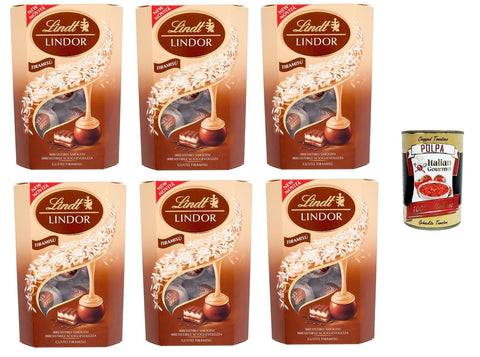 Lindt Vielfaltspackungen Lindor Pralinen Tiramisu 6x200 g+ Italian Gourmet Polpa di Pomodoro 400g 7610400100335