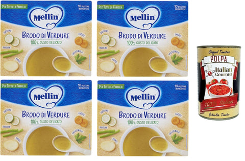Mellin Brühe & Fond MELLIN Brodo di verdure, per tutta la famiglia Gemüsebrühe, für die ganze Familie 100% delikater Geschmack 4x80gr 8000050533109