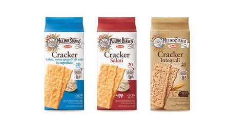 Mulino Bianco Crackers Testpaket Mulino Bianco Barilla Crackers gesalzen vollkorn 500g aus Italien 3x20 8076809516631