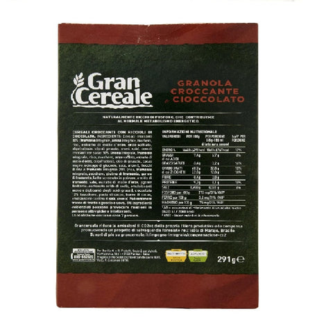 Mulino Bianco Getreide MHD 09/07/2023 Mulino Bianco Gran Cereale cereali al Cioccolato Schokoladengetreide 291g 8076809579513