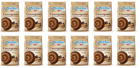Mulino Bianco Kekse 12x Mulino Bianco Cioccograno Vollkorn kekse mit schokolade 350g biscuits kuchen 8076809573757