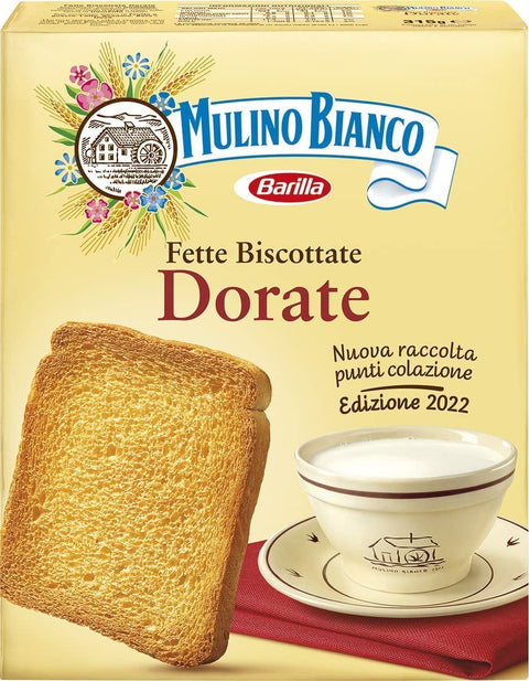 Mulino Bianco Kekse 3x Mulino Bianco Fette Biscottate Le Dorate Zwieback kekse gebackenem Brot 315g 8076809512060
