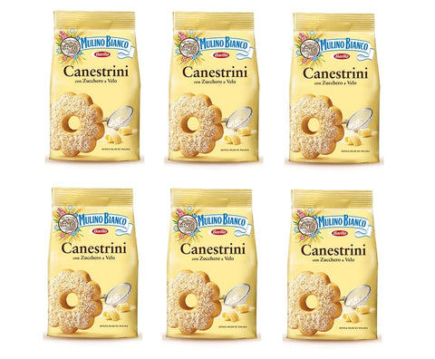 Mulino Bianco Kekse 6x Mulino Bianco Canestrini Kekse mit zucker cookies brioche Kuchen 200 g