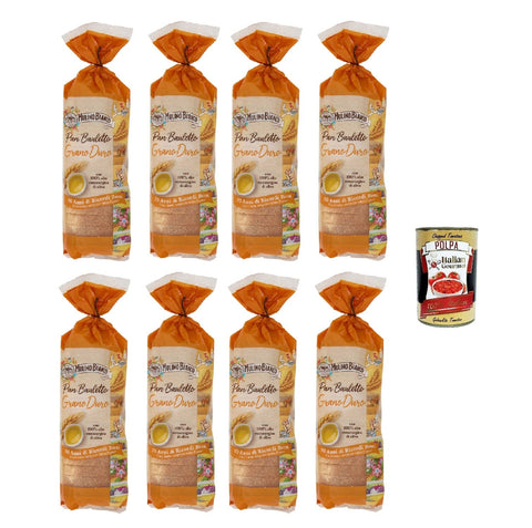 Mulino Bianco Kurze Pasta Mulino Bianco Pan Bauletto al Grano Duro Hartweizengrießbrot 8x400g + Italian Gourmet polpa 400gr 8076809517966