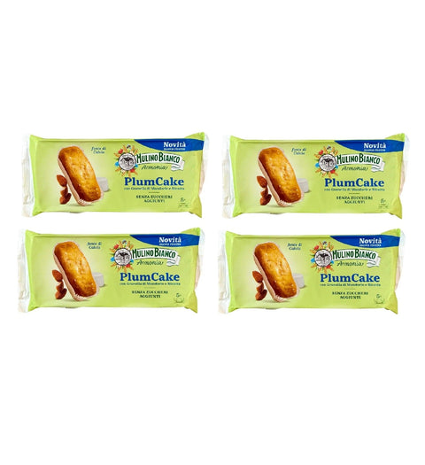 Mulino Bianco Snack Kuchen & Backwaren 4x MHD 9/11/2025 Mulino Bianco Plumcake granella di mandorle e ricotta, süßer Snack, Ohne Zuckerzucker, mit mit Mandelkörnern und Ricotta 155 gr 8076809584685