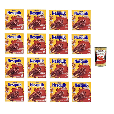 Nesquik Kakao & Heiße Schokolade 16x Nesquik Maxi Choco Schokoladensnack Schokoriegel 150 gr + Italian Gourmet polpa 400gr 5900020017437
