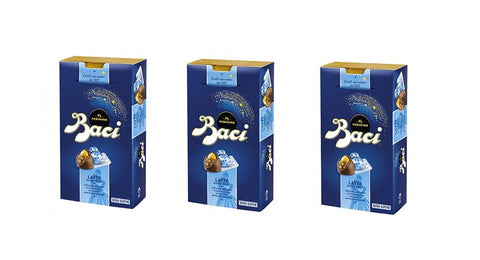 Nestlé Schokolade 3x Perugina Baci Bijou Latte Pralinen mit Milchschokolade gefüllt mit Gianduja und Haselnuss 200g 8000300337693