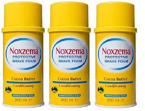 NOXZEMA Schäume 3x Noxzema Shaving foam Cream seife Rasierschaum Cocoa Butter 300ml 8002340012882