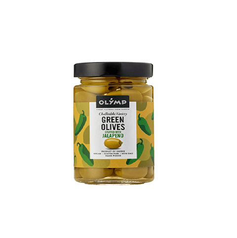 Olymp Oliven Olymp olive verdi farcite con Jalapeño 320ml - grüne Oliven gefüllt mit Jalapeño
